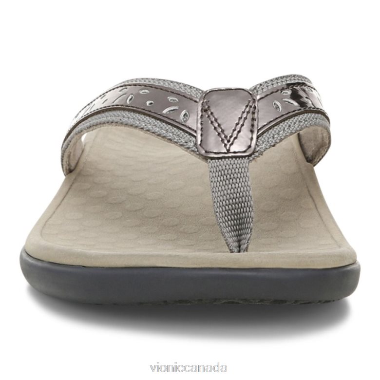 Vionic Casandra Toe Post Sandal 4642661379 Dark Pewter Vionic calgary