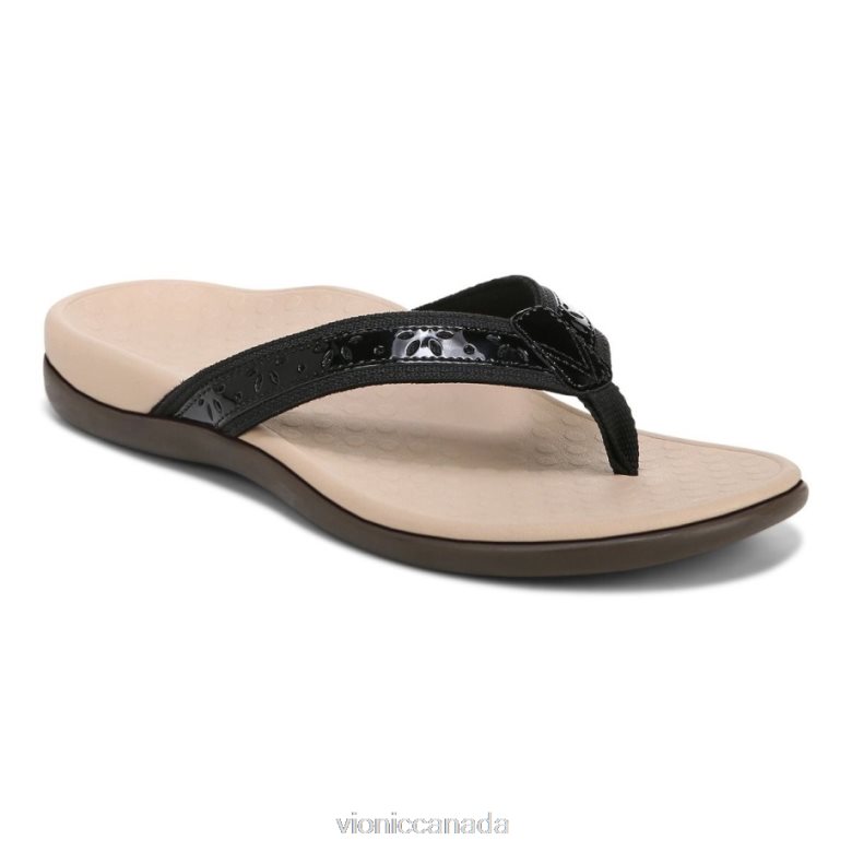 Vionic Casandra Toe Post Sandal 4642661381 Black Vionic sandals canada