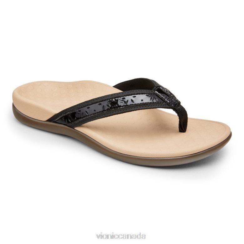 Vionic Casandra Toe Post Sandal 46426669 Black Vionic boots canada