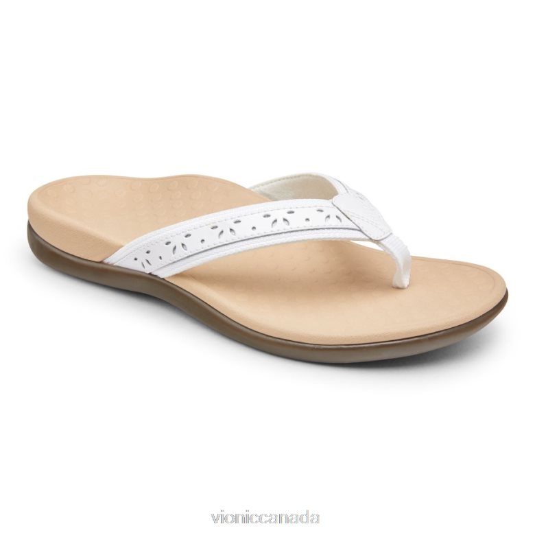 Vionic Casandra Toe Post Sandal 46426671 White Vionic shoes calgary