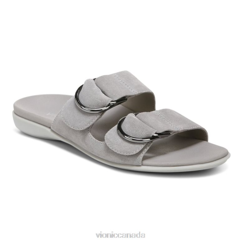 Vionic Corlee Slide Sandal 4642661421 Light Grey Vionic sandals canada