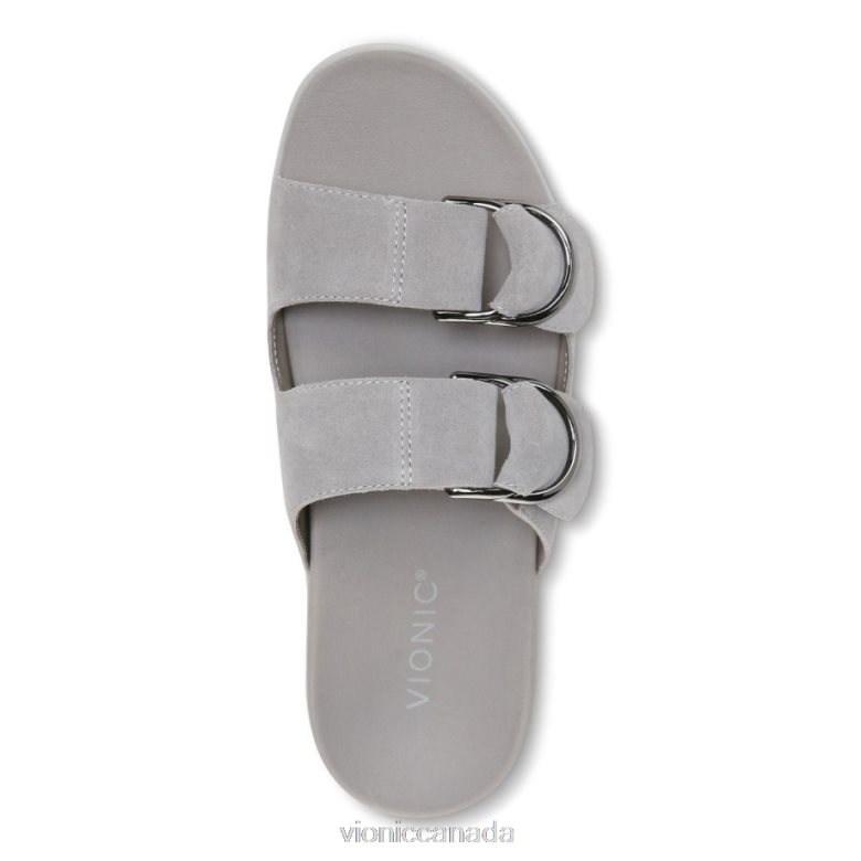 Vionic Corlee Slide Sandal 4642661421 Light Grey Vionic sandals canada