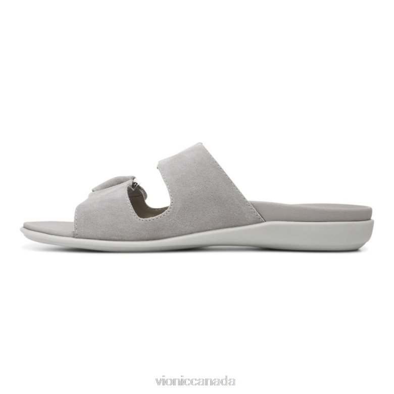 Vionic Corlee Slide Sandal 4642661421 Light Grey Vionic sandals canada