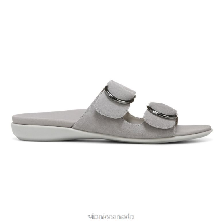Vionic Corlee Slide Sandal 4642661421 Light Grey Vionic sandals canada