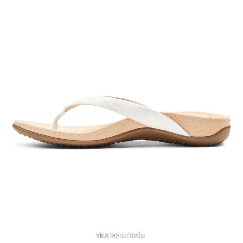 Vionic Dillon Toe Post Sandal 4642661363 White Croc Vionic calgary