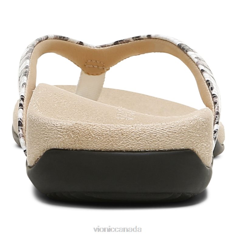 Vionic Dillon Toe Post Sandal 4642661364 White Leopard Vionic shoes calgary