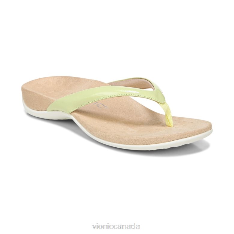 Vionic Dillon Toe Post Sandal 4642661365 Pale Lime Vionic sandals canada