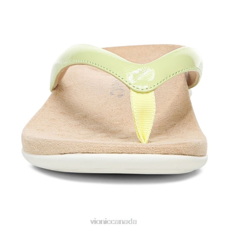 Vionic Dillon Toe Post Sandal 4642661365 Pale Lime Vionic sandals canada