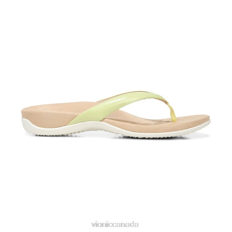 Vionic Dillon Toe Post Sandal 4642661365 Pale Lime Vionic sandals canada