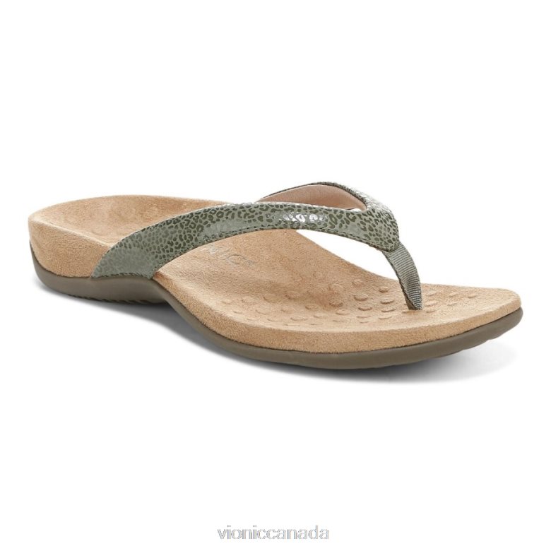 Vionic Dillon Toe Post Sandal 4642661368 Army Green Vionic canada sale