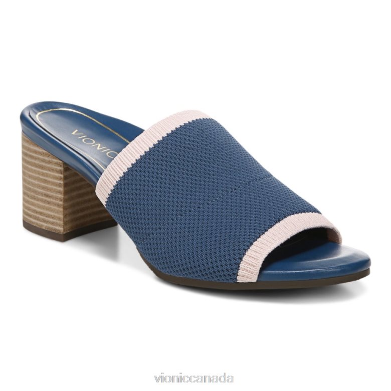 Vionic Fleur Heeled Sandal 464266108 Dark Blue Vionic canada sale