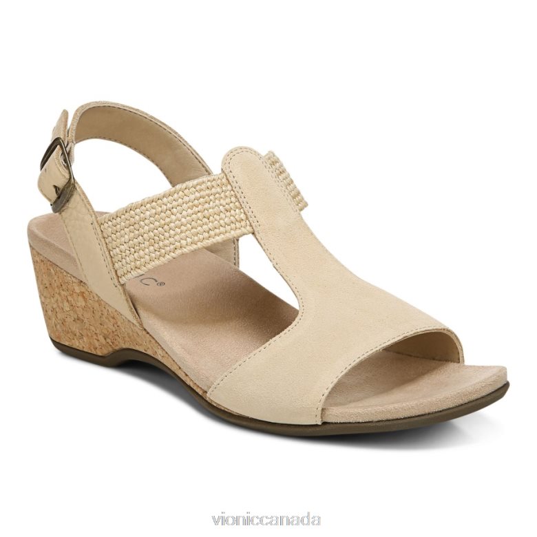 Vionic Kaytie Wedge Sandal 4642661359 Semolina Vionic canada shoes