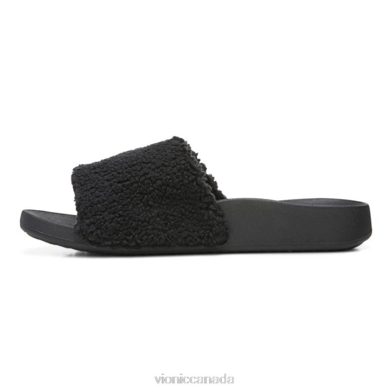 Vionic Keira Slide Sandal 464266432 Black Shearling Vionic canada shoes
