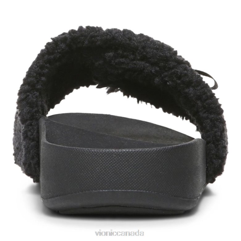 Vionic Keira Slide Sandal 464266432 Black Shearling Vionic canada shoes
