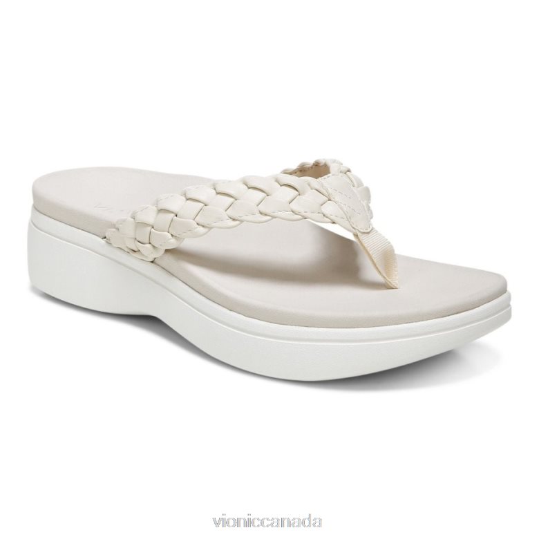 Vionic Kenji Platform Sandal 4642661324 Cream Vionic shoes calgary