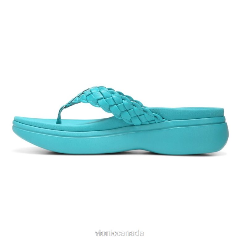 Vionic Kenji Platform Sandal 4642661327 Lake Blue Vionic canada shoes