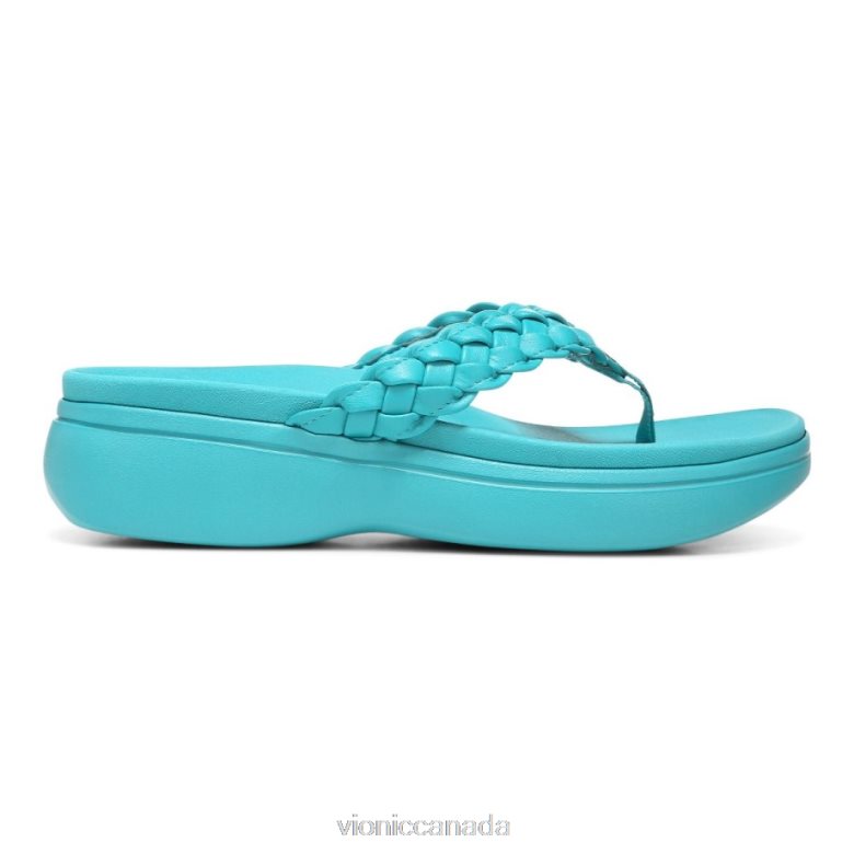 Vionic Kenji Platform Sandal 4642661327 Lake Blue Vionic canada shoes