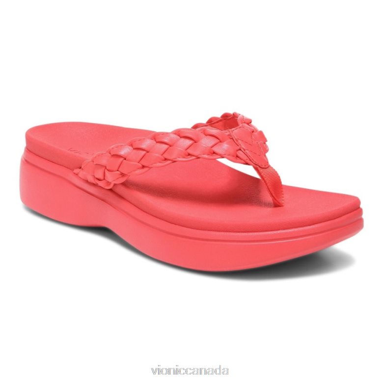 Vionic Kenji Platform Sandal 4642661328 Poppy Vionic canada sale