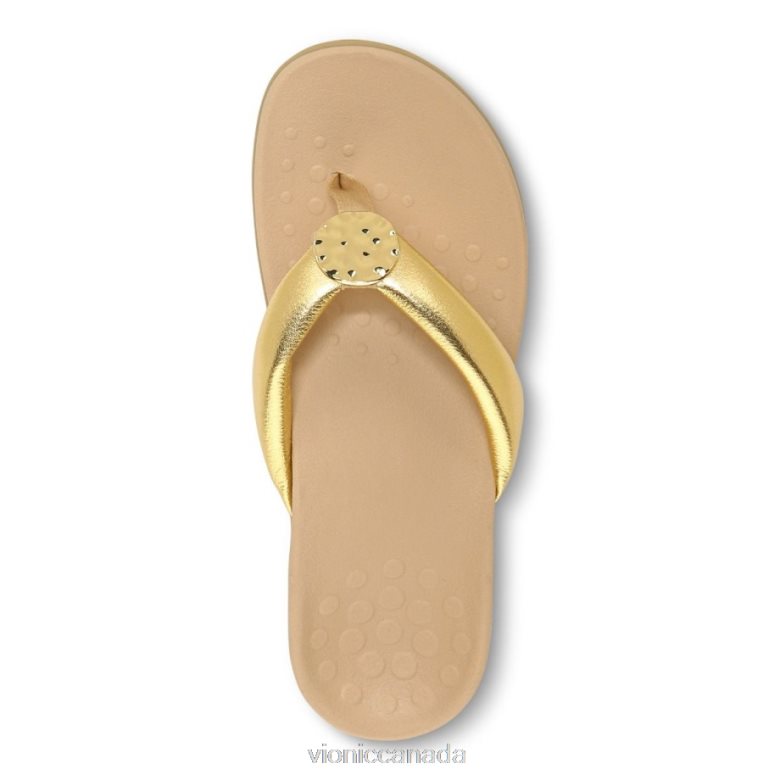 Vionic Lida Toe Post Sandal 4642661277 Gold Vionic sandals canada