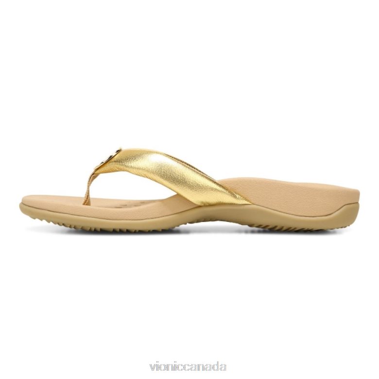 Vionic Lida Toe Post Sandal 4642661277 Gold Vionic sandals canada