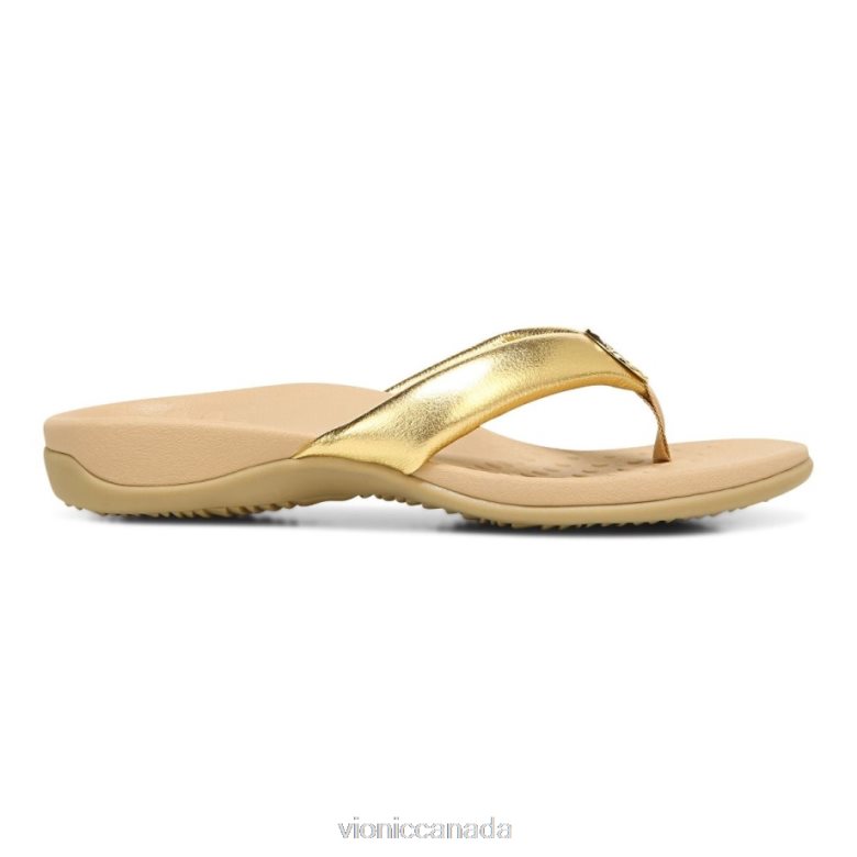 Vionic Lida Toe Post Sandal 4642661277 Gold Vionic sandals canada