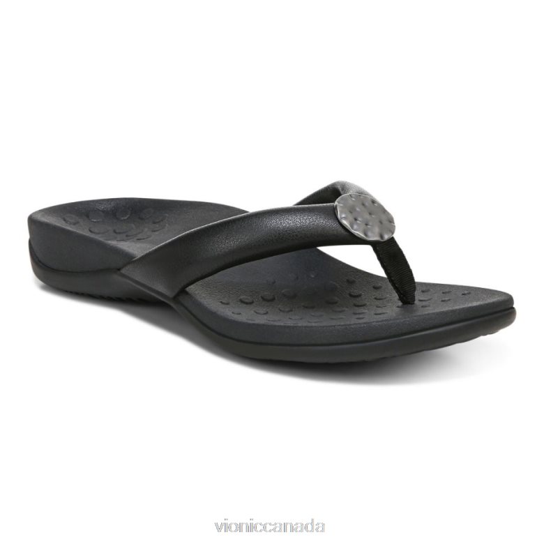 Vionic Lida Toe Post Sandal 4642661279 Black Vionic canada shoes