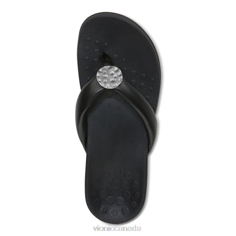 Vionic Lida Toe Post Sandal 4642661279 Black Vionic canada shoes