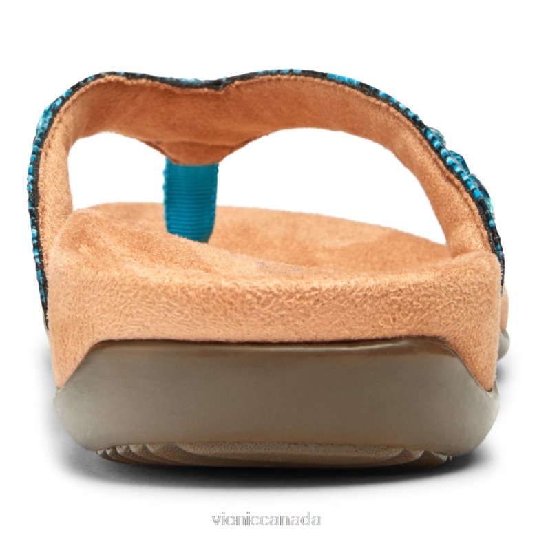 Vionic Lucia Toe Post Sandal 464266178 Aqua Snake Vionic canada sale