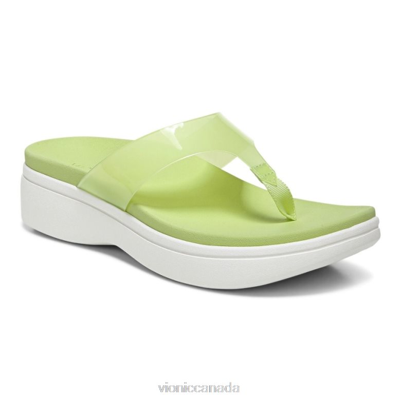 Vionic Luminous Platform Sandal 4642661428 Pale Lime Vionic shoes calgary