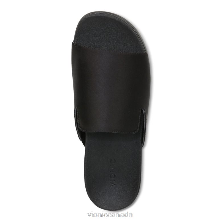 Vionic Monica Platform Sandal 4642661333 Black Satin Vionic sandals canada