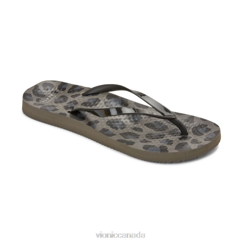 Vionic Noosa Flip Flop 464266135 Black Leopard Vionic calgary