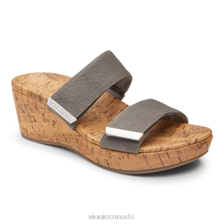 Vionic Pepper Wedge Heel 464266224 Slate Grey Vionic shoes calgary