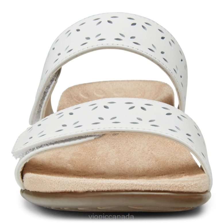Vionic Randi Slide Sandal 464266227 White Leather Vionic canada shoes