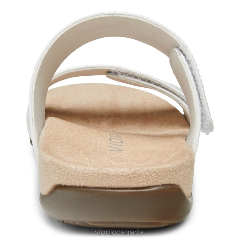 Vionic Randi Slide Sandal 464266227 White Leather Vionic canada shoes