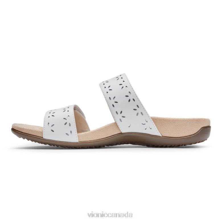 Vionic Randi Slide Sandal 464266227 White Leather Vionic canada shoes