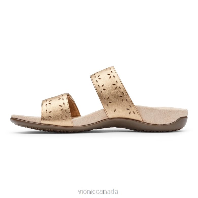 Vionic Randi Slide Sandal 464266228 Gold Leather Vionic canada sale