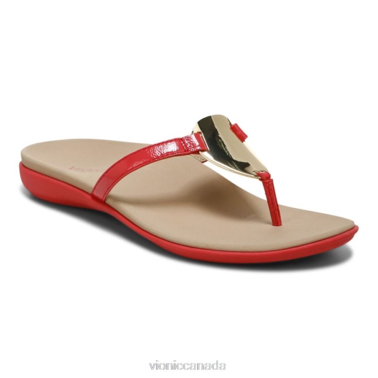 Vionic Raysa Toe Post Sandal 4642661309 Poppy Vionic sandals canada