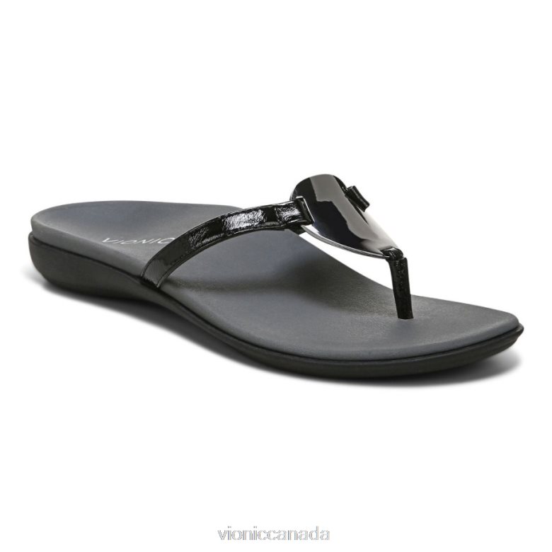 Vionic Raysa Toe Post Sandal 4642661311 Black Vionic canada shoes