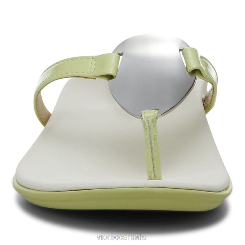 Vionic Raysa Toe Post Sandal 4642661312 Pale Lime Vionic canada sale