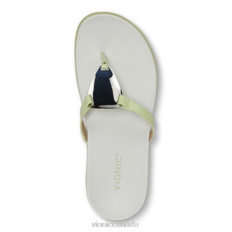 Vionic Raysa Toe Post Sandal 4642661312 Pale Lime Vionic canada sale