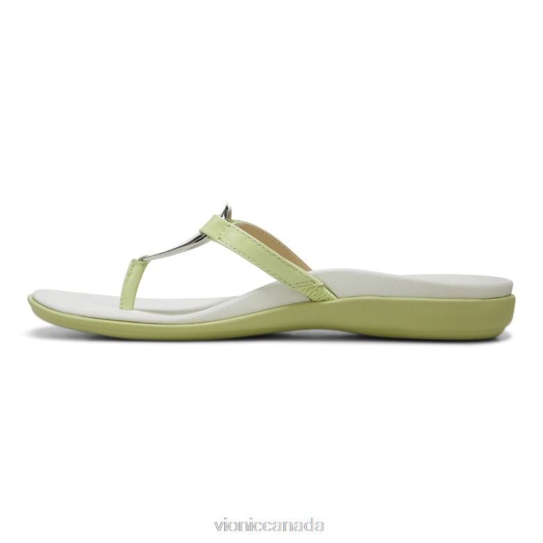 Vionic Raysa Toe Post Sandal 4642661312 Pale Lime Vionic canada sale