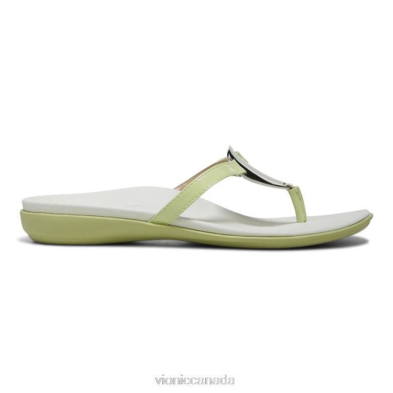 Vionic Raysa Toe Post Sandal 4642661312 Pale Lime Vionic canada sale