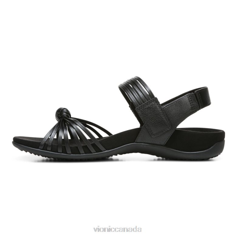 Vionic Talulah Quarter Strap Sandal 464266662 Black Leather Vionic boots canada