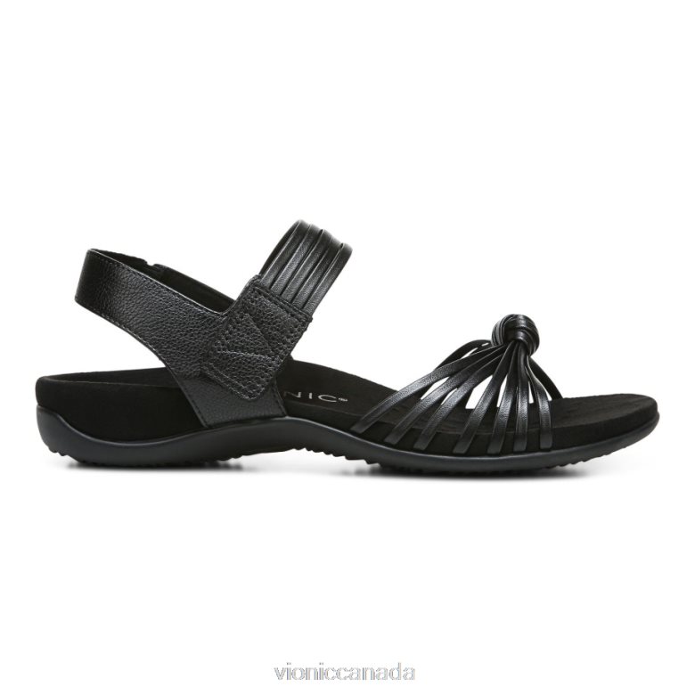 Vionic Talulah Quarter Strap Sandal 464266662 Black Leather Vionic boots canada