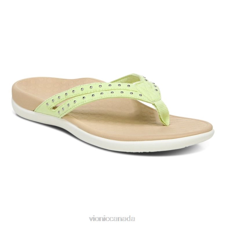 Vionic Tasha Toe Post Sandal 4642661433 Pale Lime Vionic canada