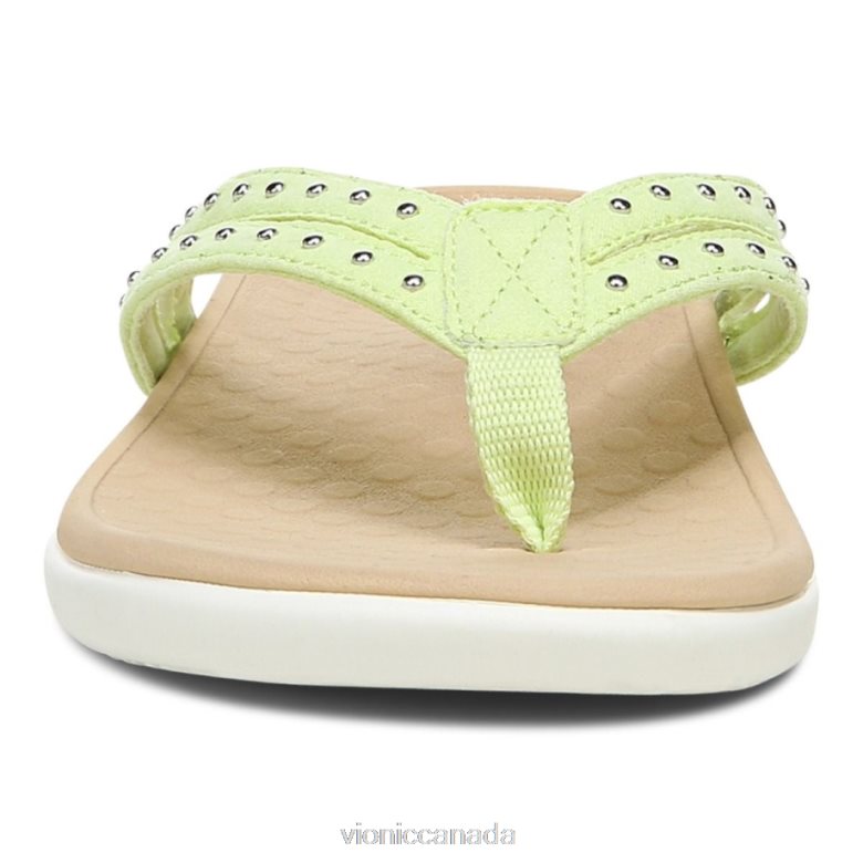Vionic Tasha Toe Post Sandal 4642661433 Pale Lime Vionic canada