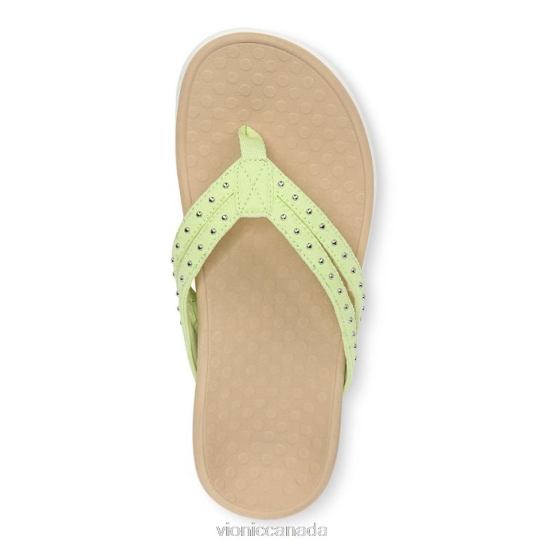 Vionic Tasha Toe Post Sandal 4642661433 Pale Lime Vionic canada