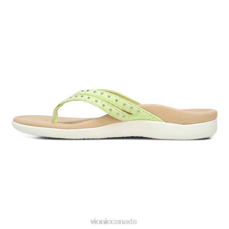 Vionic Tasha Toe Post Sandal 4642661433 Pale Lime Vionic canada