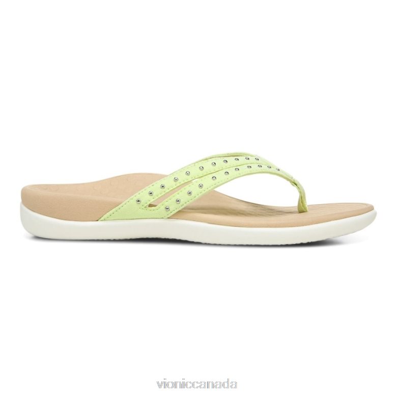 Vionic Tasha Toe Post Sandal 4642661433 Pale Lime Vionic canada