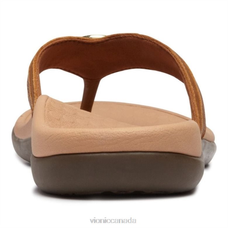 Vionic Tide Aloe Toe Post Sandal 4642661375 Mocha Leather Vionic canada shoes